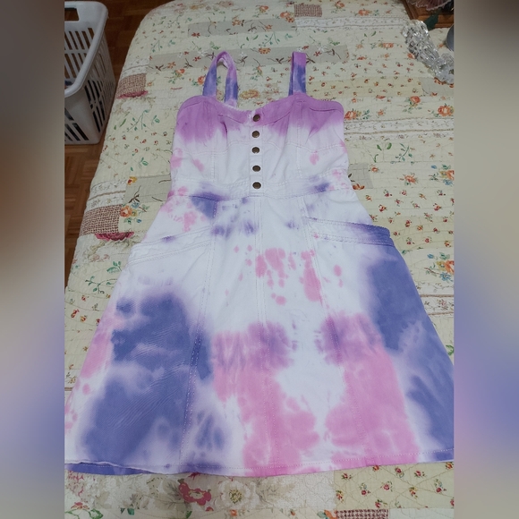 Upercycle tie dye denim dress - Picture 6 of 13